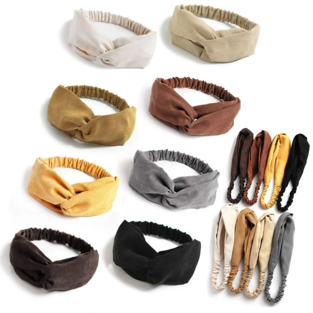 8pcs Headband Solid Twist Hair Band